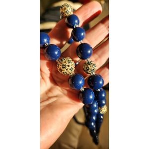 NEW Talbots Blue Beads Necklace